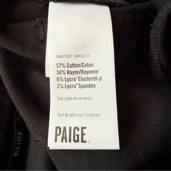 PAIGE Woman Black Stretch Denim Utility Jumpsuit US4 Preppy Boho Contemporary - Picture 10 of 11